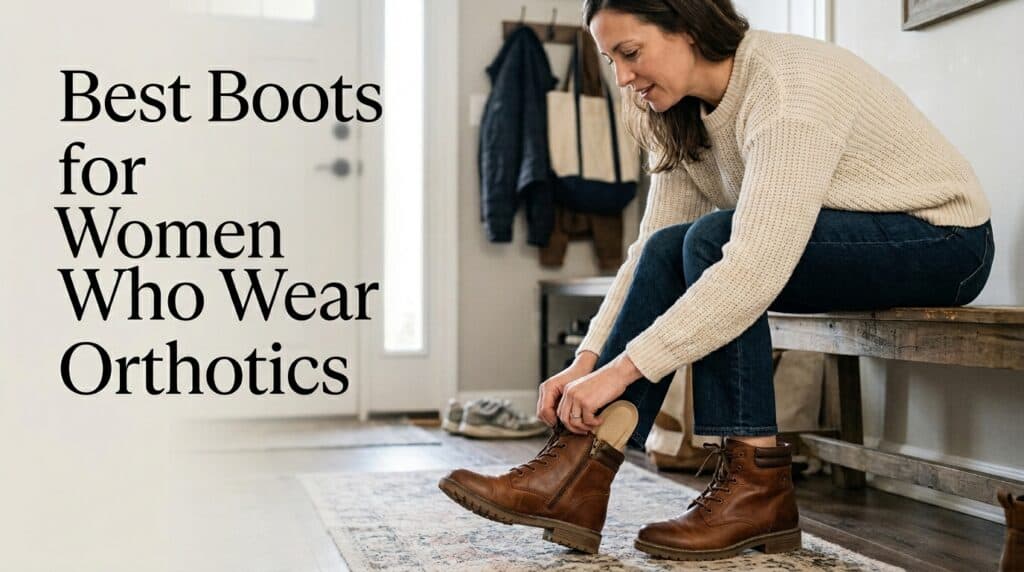 Comfortable women's boots suitable for orthotic wear, featuring supportive insoles and stylish design for everyday use. Perfect for those seeking both fashion and foot health.