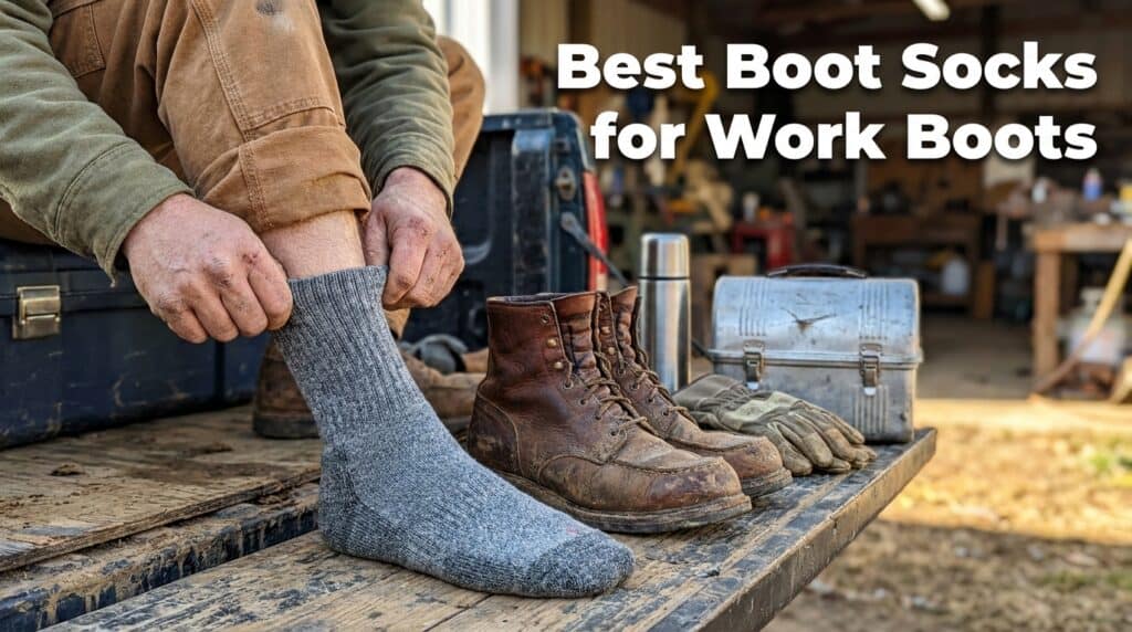 Comfortable and durable boot socks ideal for work boots, providing support and warmth for long hours on the job. Perfect for enhancing work boot performance and comfort.