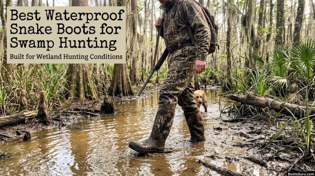 hunter wearing snake boots swamp 202606231407