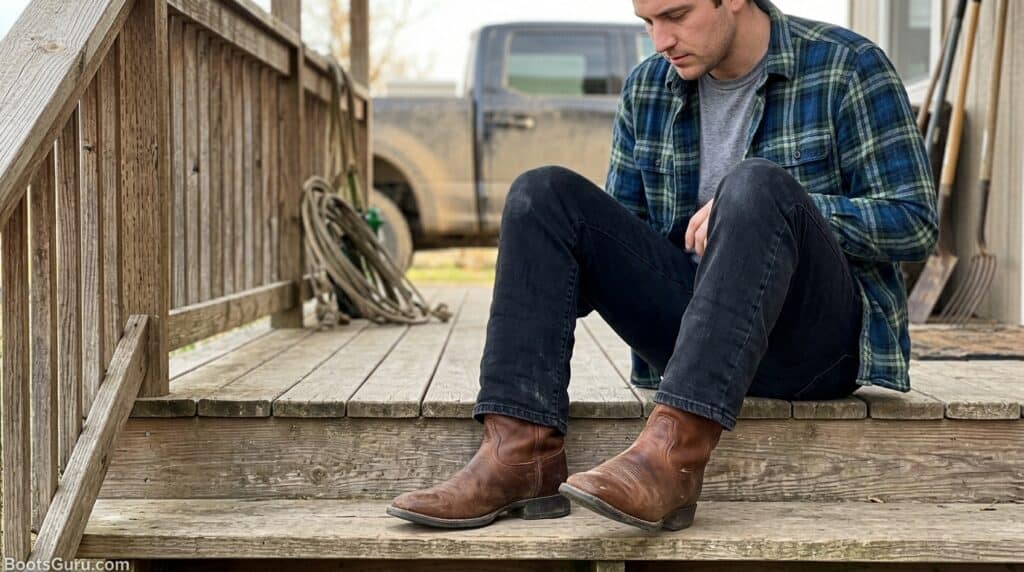 justin boots sizing review 