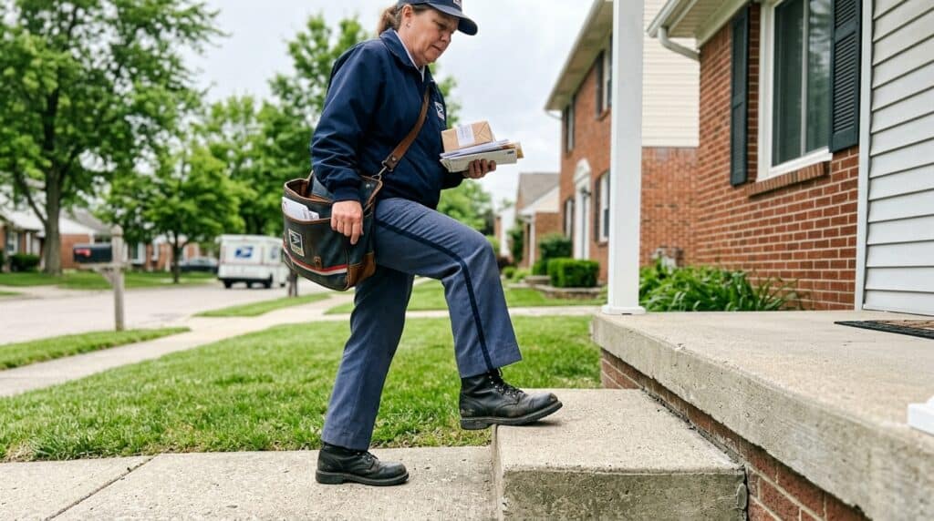 postal worker delivering mail boots 202606070928(1)