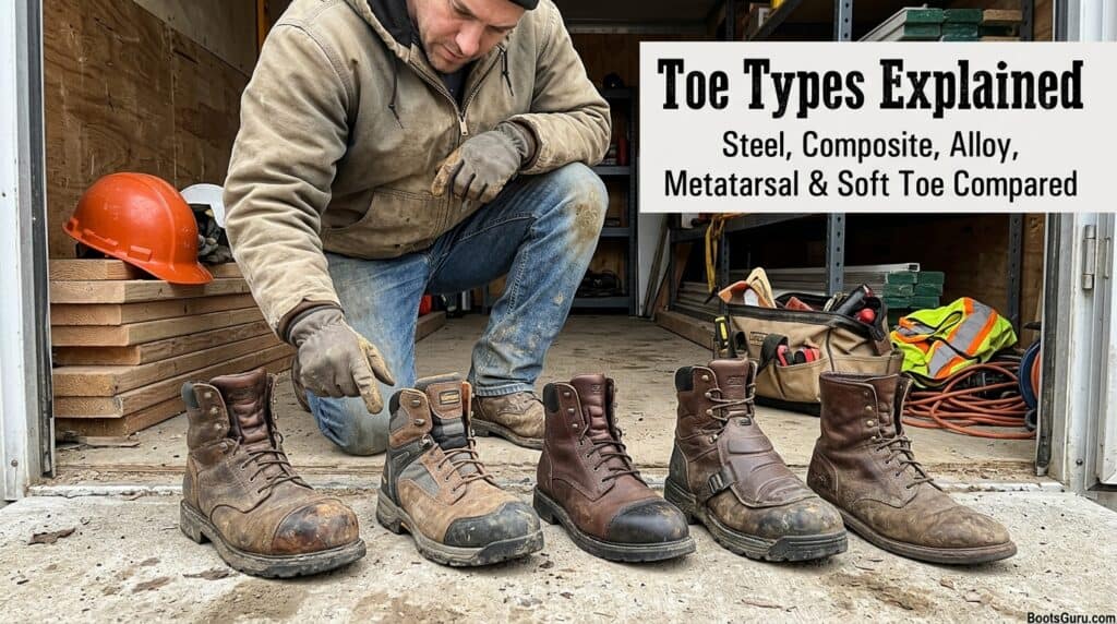 work boot toe types comparison 202606110838
