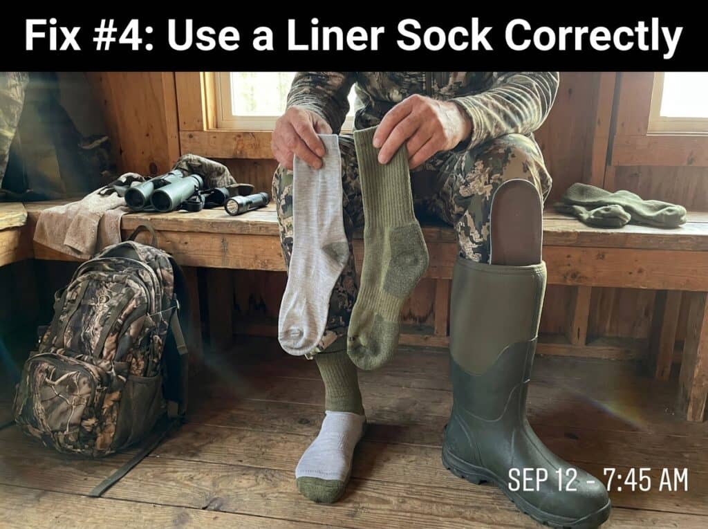hunter preparing socks for boot 20260918160838