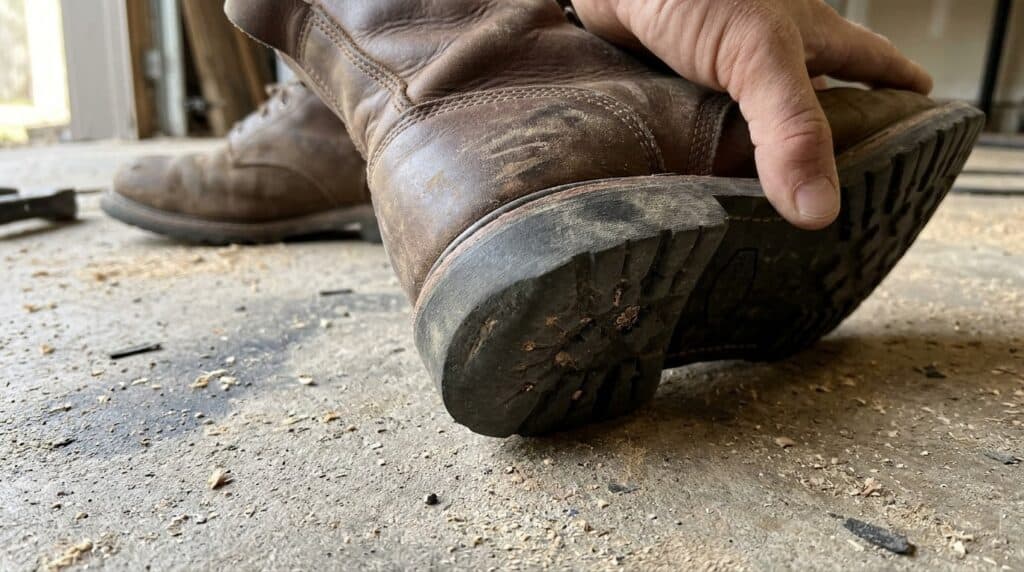 worn leather work boot heel 20261023082056